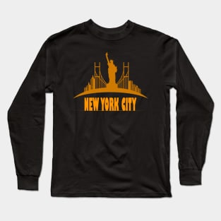 New York city, gold color Long Sleeve T-Shirt